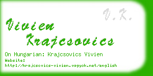 vivien krajcsovics business card